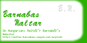 barnabas maltar business card